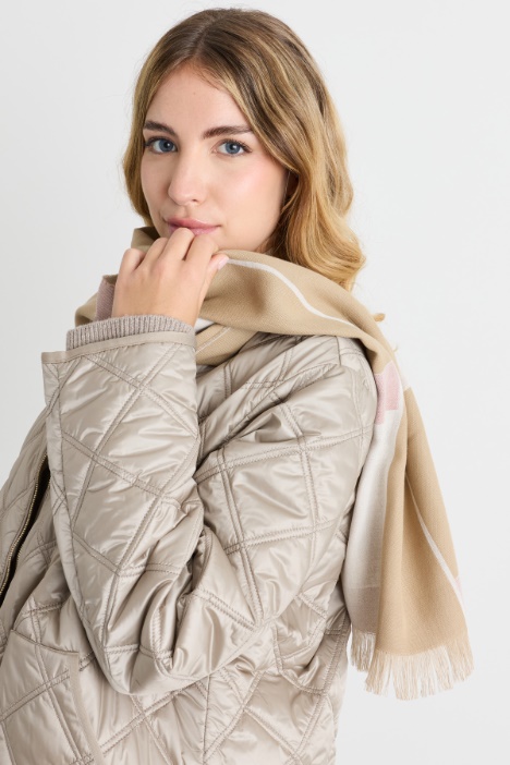 Cotton jacquard stole - Intrend