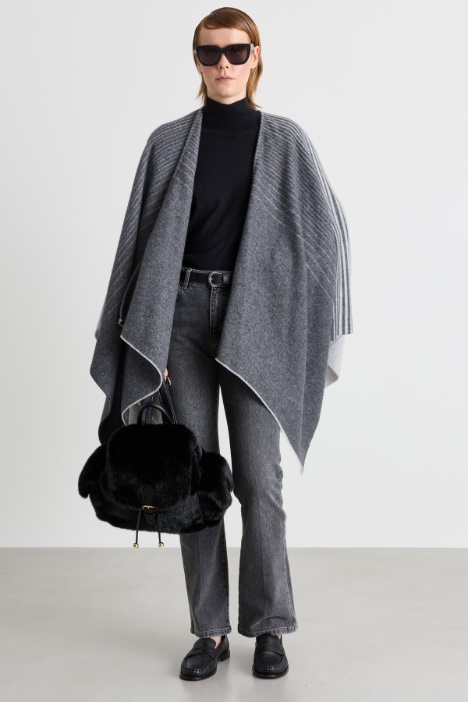 Poncho in misto lana - Intrend