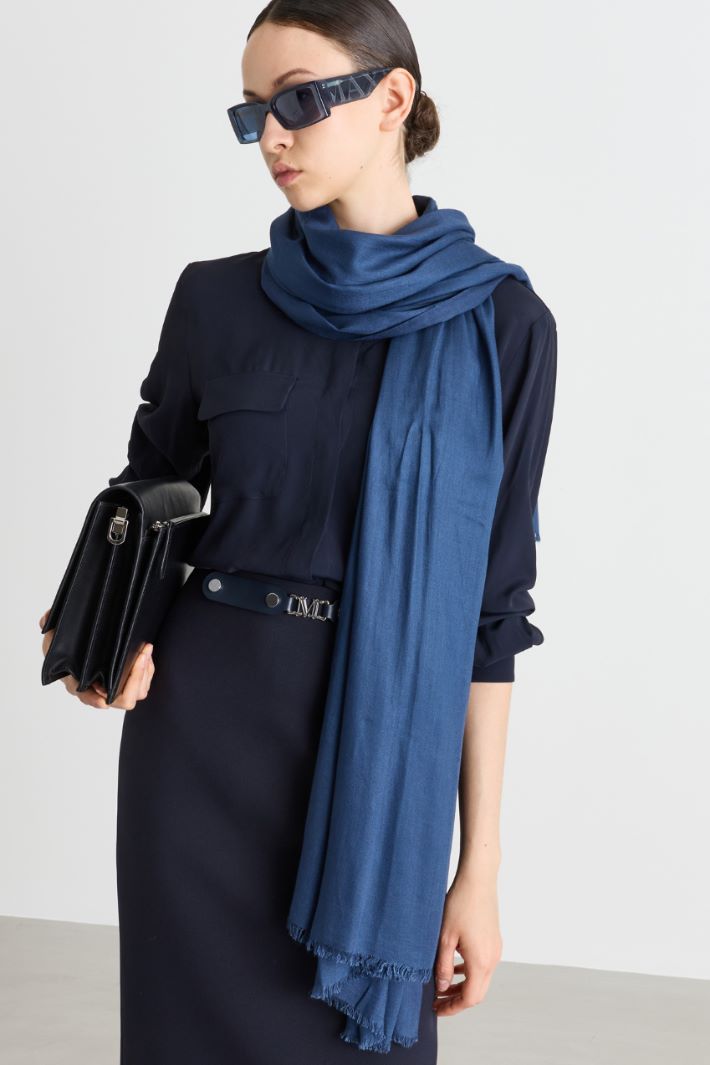 Fluid gauze stole - BLUE - Intrend