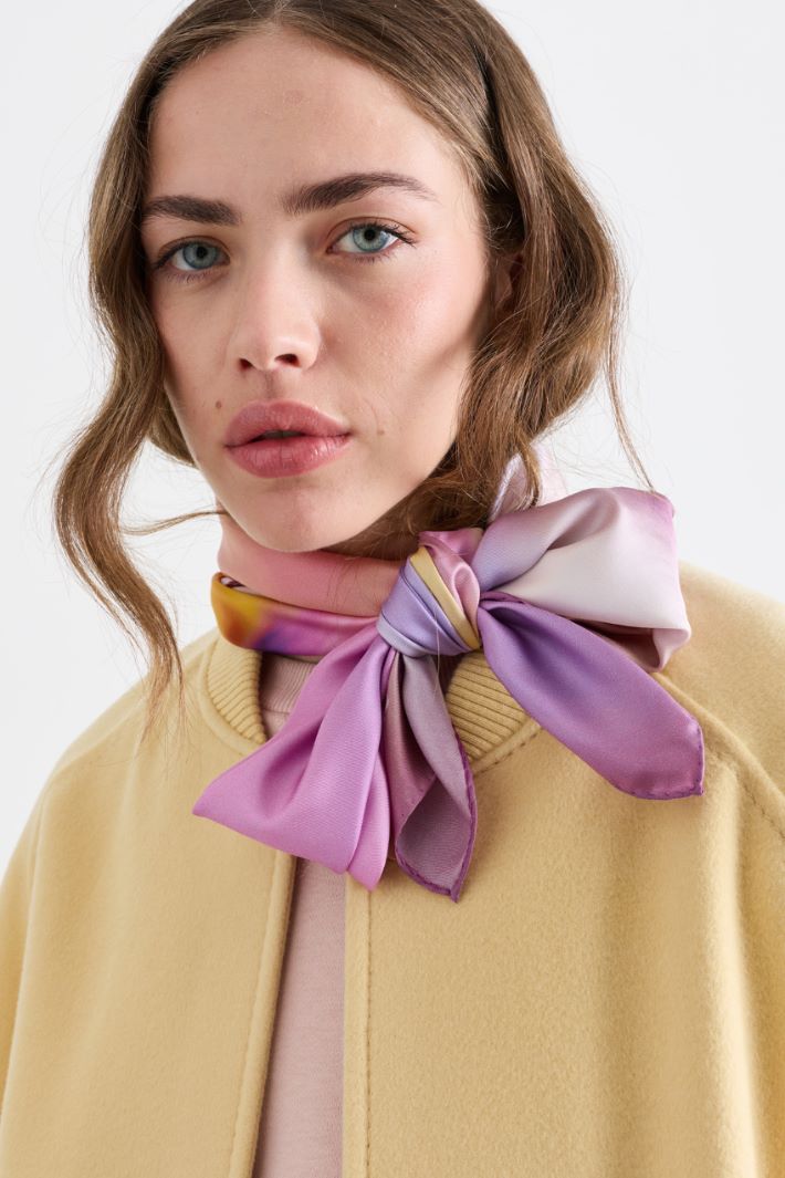 Foulard in twill di seta - LILLA - Intrend - 2