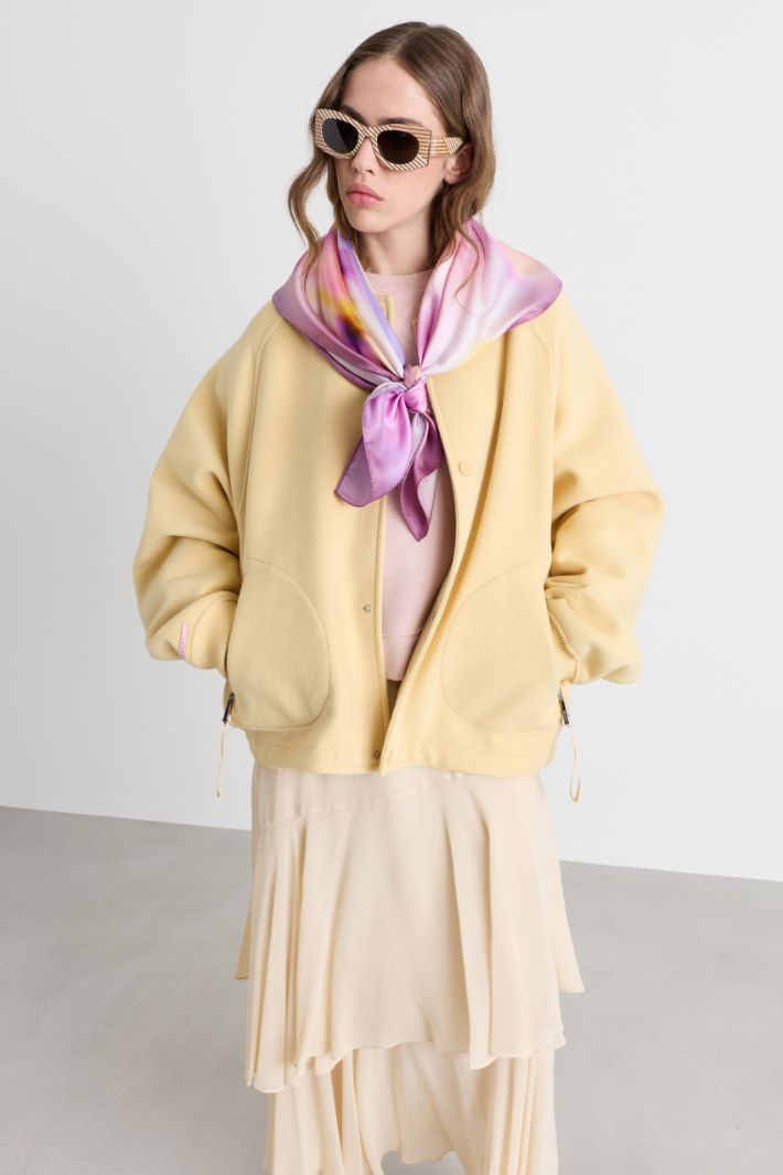Foulard in twill di seta - LILLA - Intrend