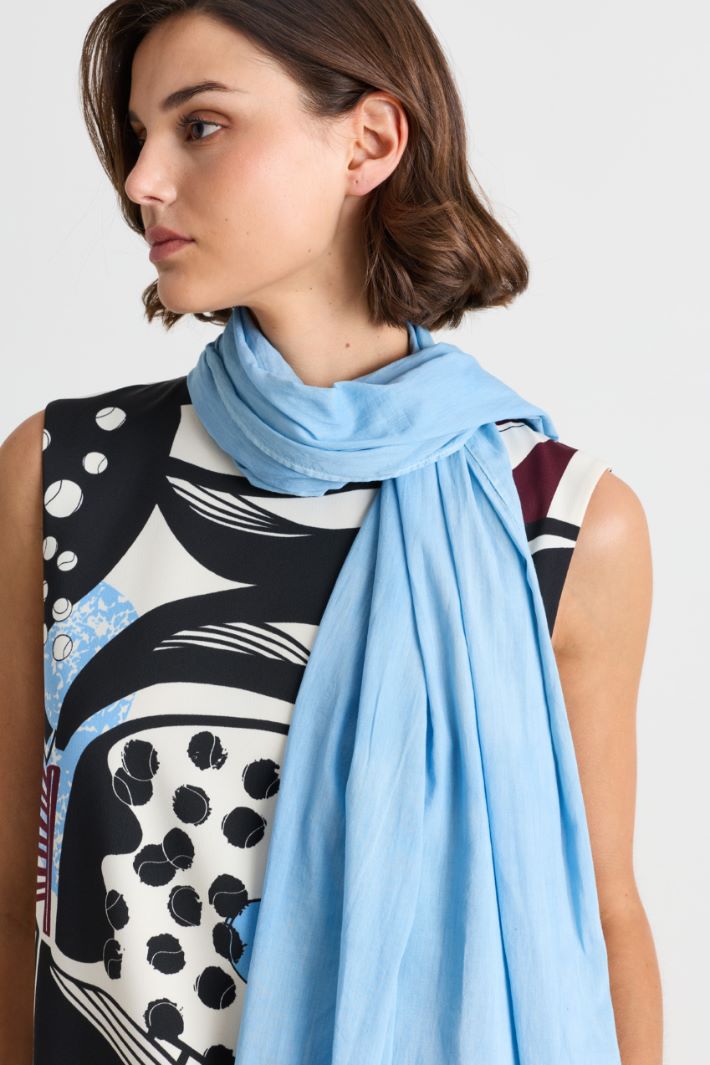 Cotton stole - LIGHT BLUE - Intrend - 2