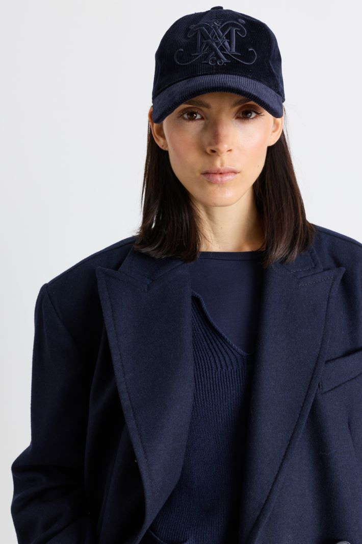 Baseballcap aus Samt - BLAU - Intrend - 2