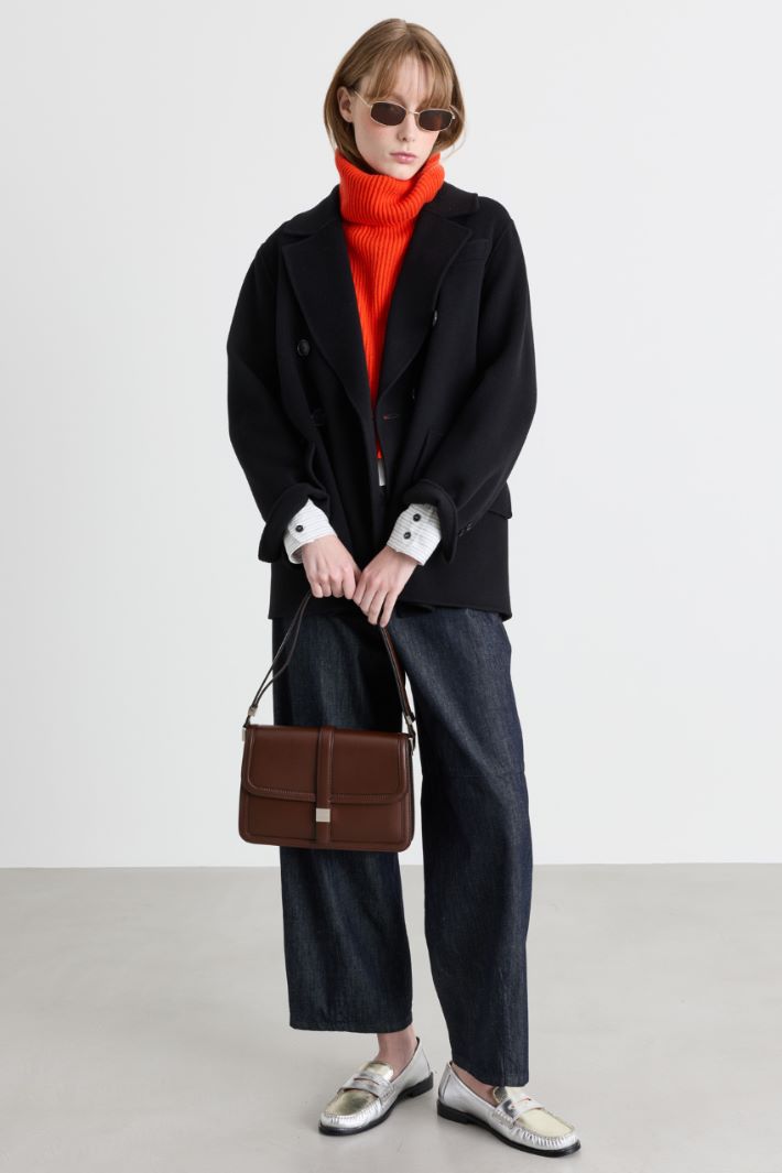 Wool and Cashmere Roll-Neck Dickey - ORANGE - Intrend