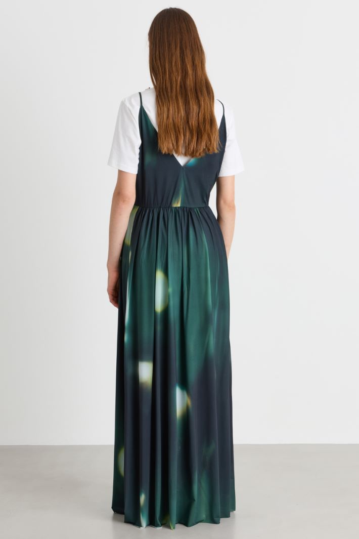 Flowing Jersey Maxi Dress - GREEN - Intrend - 4