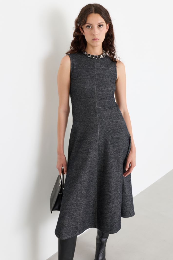 Jersey midi dress - GREY - Intrend - 2