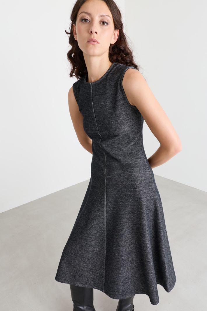 Jersey midi dress - GREY - Intrend - 3