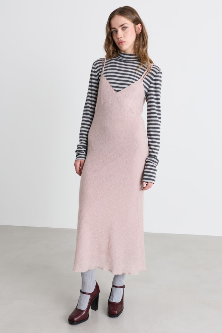Long jersey dress - PINK - Intrend - 2