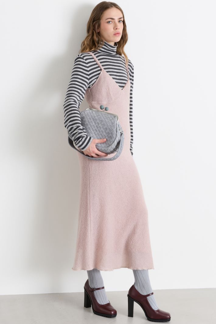 Long jersey dress - PINK - Intrend