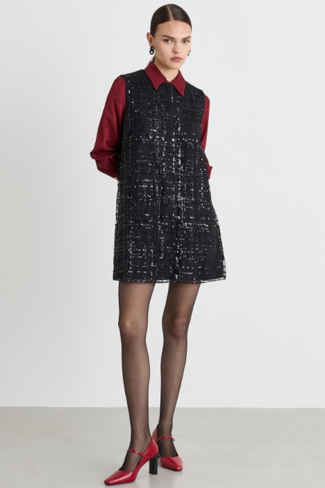 Embroidered tulle dress - Intrend