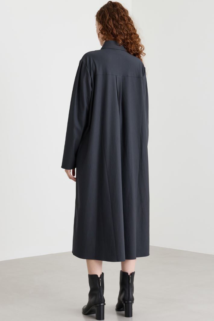 Technical jersey shirt dress - GREY - Intrend - 4