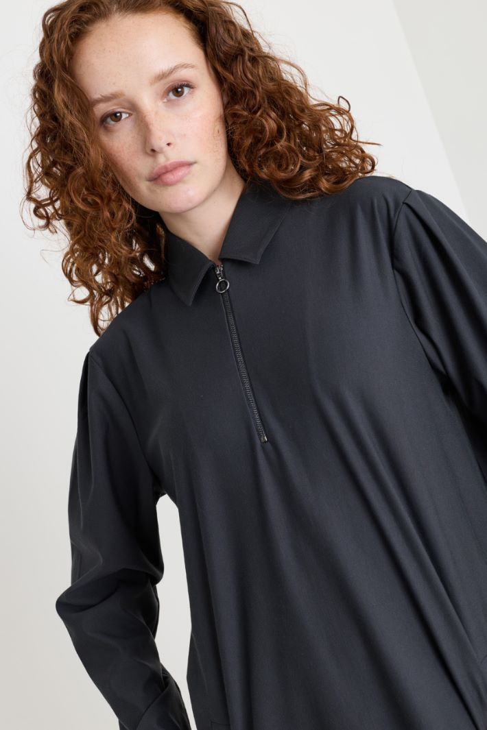 Technical jersey shirt dress - GREY - Intrend - 3