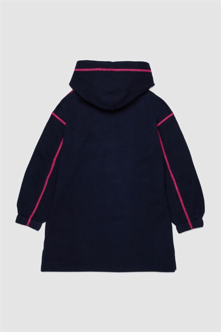 Abito oversize in felpa - BLU - Intrend - 2