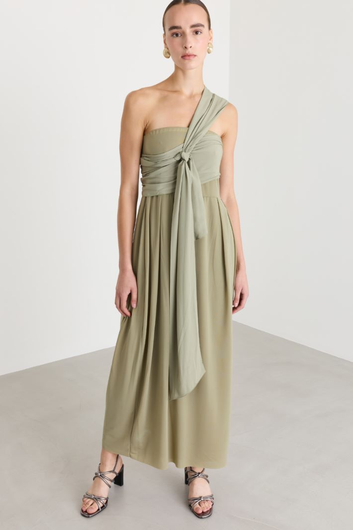 Abito in jersey a tulipano - VERDE - Intrend - 2