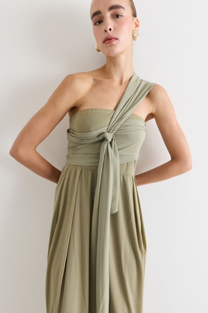 Abito in jersey a tulipano - VERDE - Intrend - 3