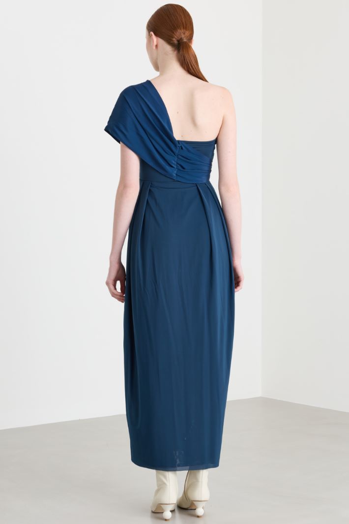Jersey tulip dress - BLUE - Intrend - 4