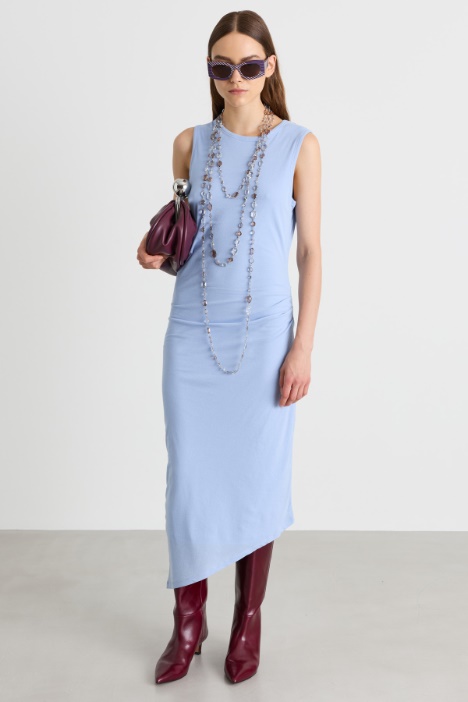 Asymmetric jersey dress - Intrend