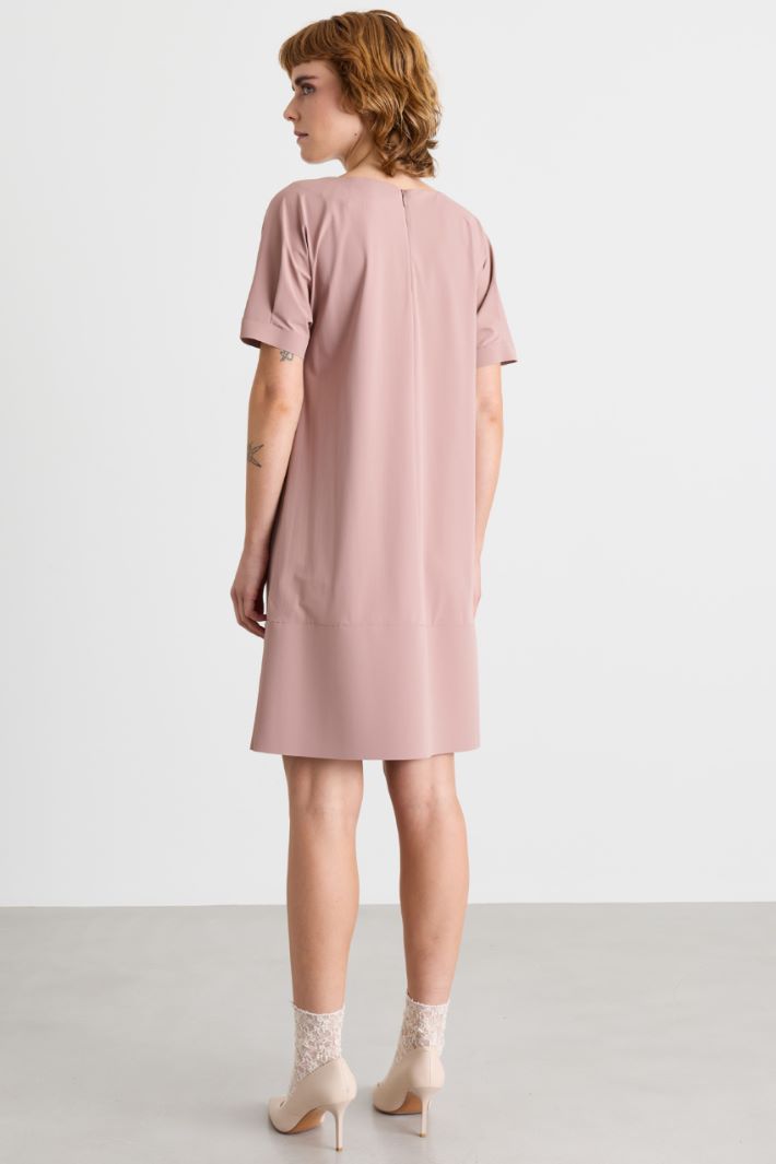 Technical jersey dress - PINK - Intrend - 4