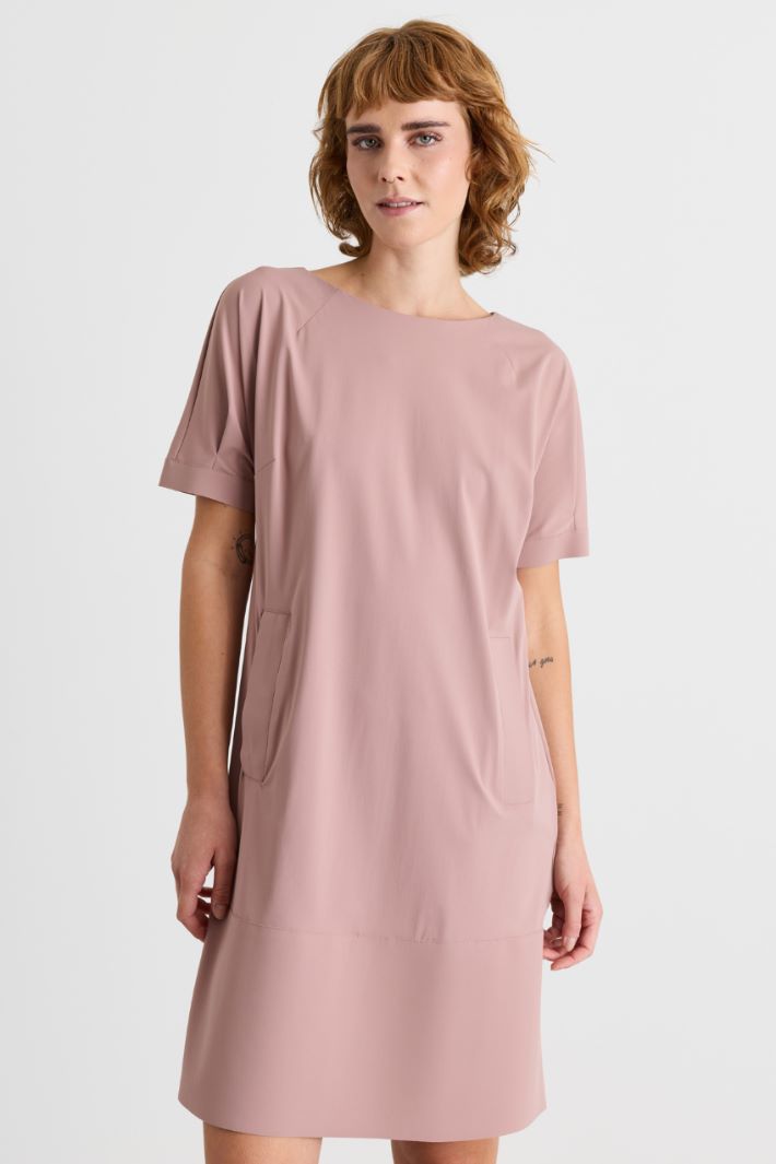 Technical jersey dress - PINK - Intrend - 2