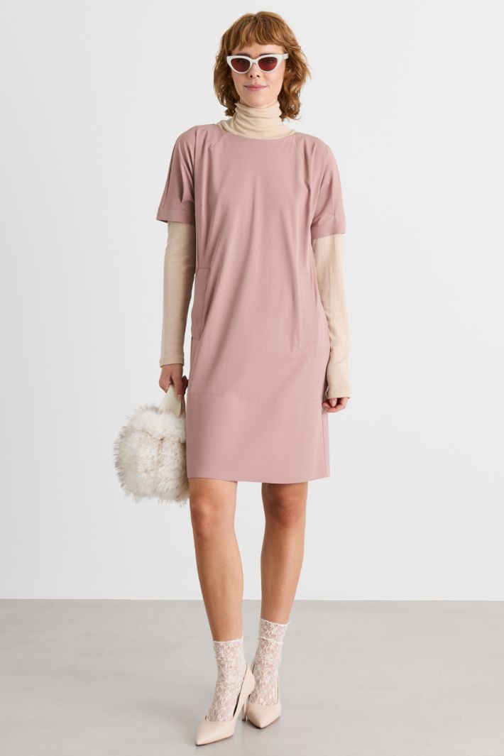Technical jersey dress - PINK - Intrend