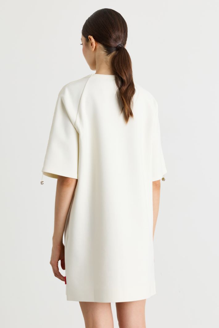 Short jersey dress - WHITE - Intrend - 4