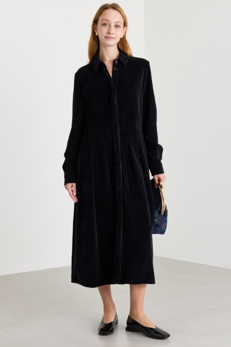 Corduroy shirt dress - Intrend