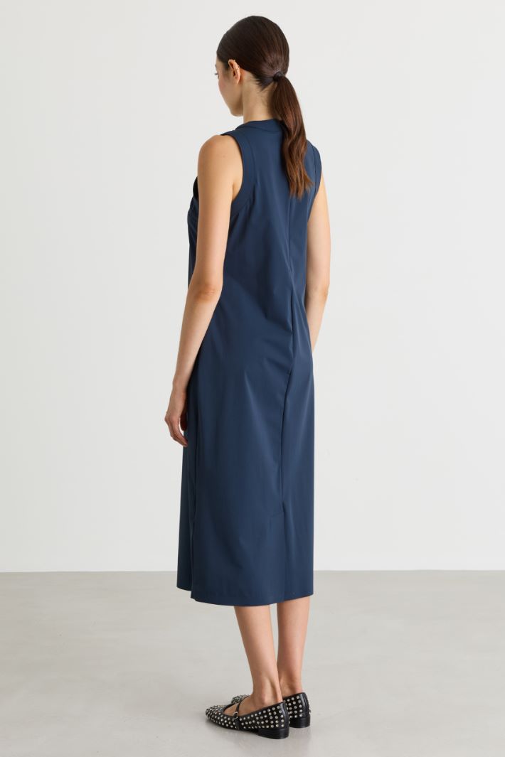 Technical jersey dress - BLUE - Intrend - 4