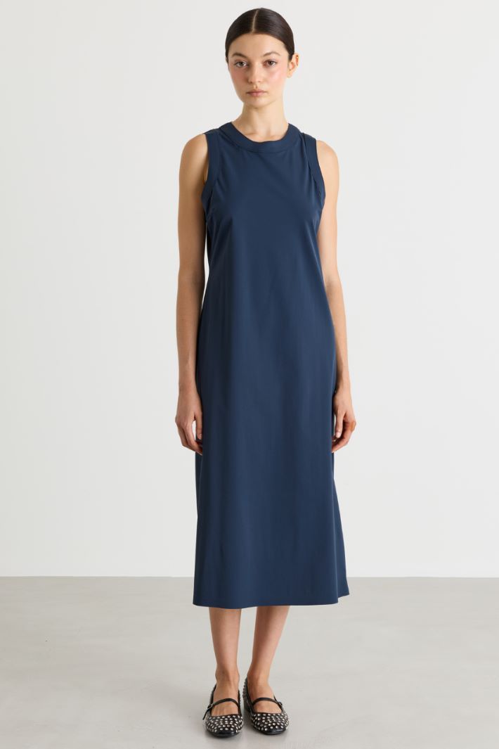 Technical jersey dress - BLUE - Intrend - 2