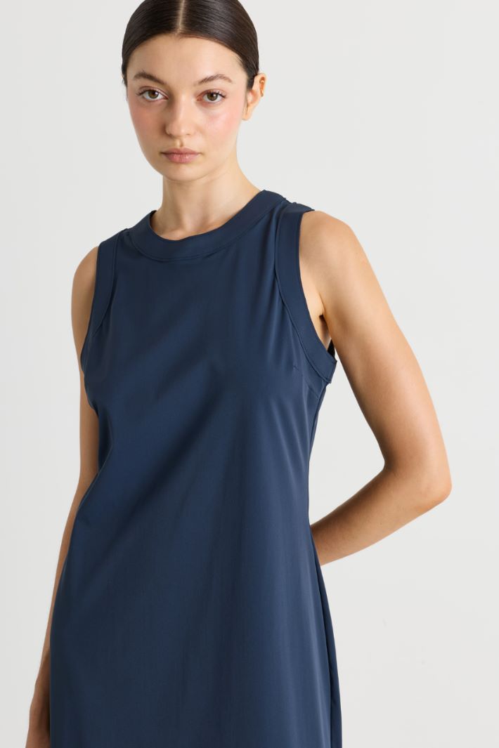 Technical jersey dress - BLUE - Intrend - 3