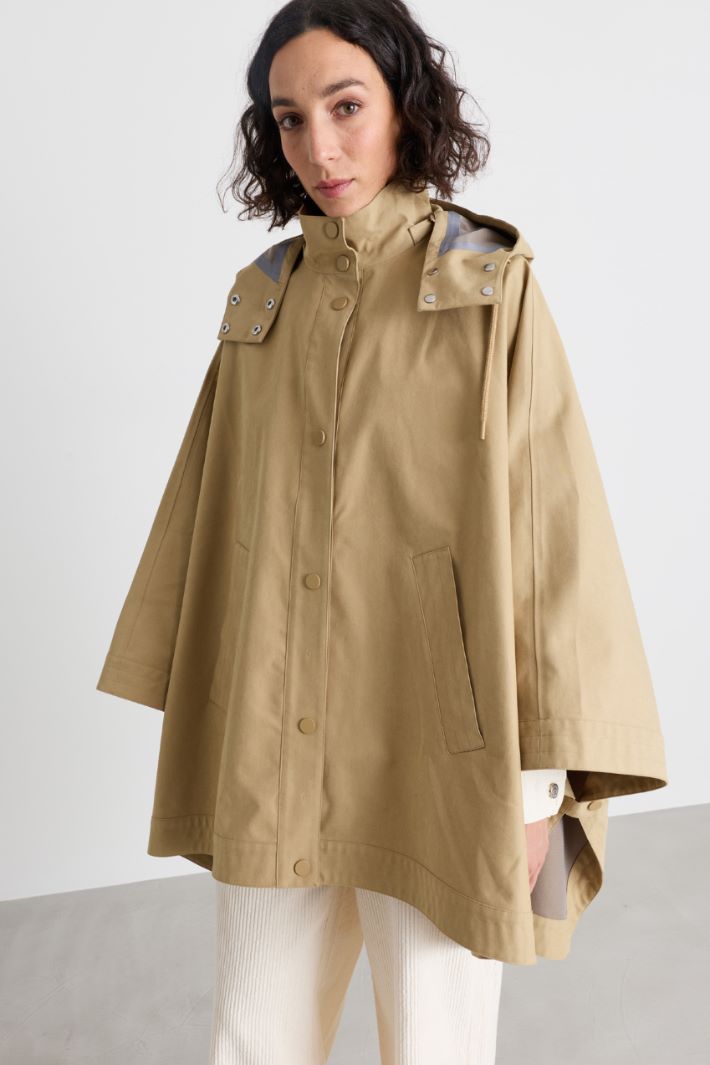 Gabardine cape - CAMEL - Intrend - 2