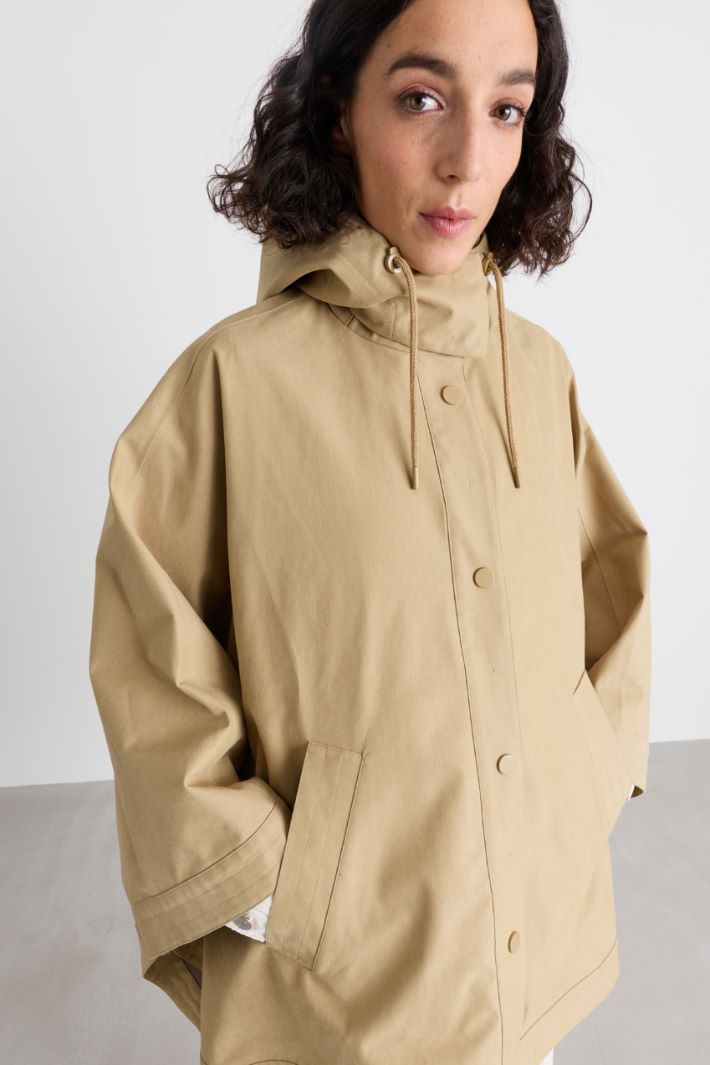 Gabardine cape - CAMEL - Intrend - 3