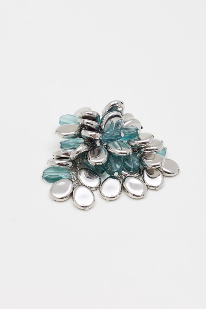 Broche de metal y resina - PLATA - Intrend - 2