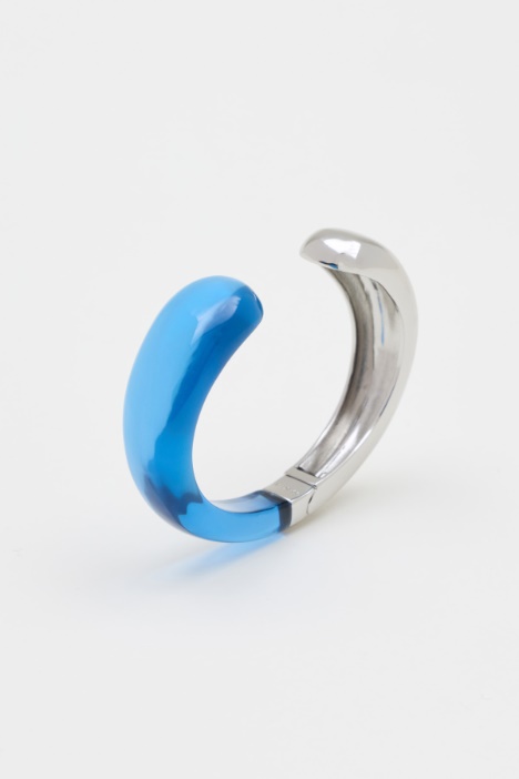 Metal and Plexiglass Bangle - Intrend