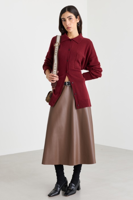 Coated jersey skirt - Intrend