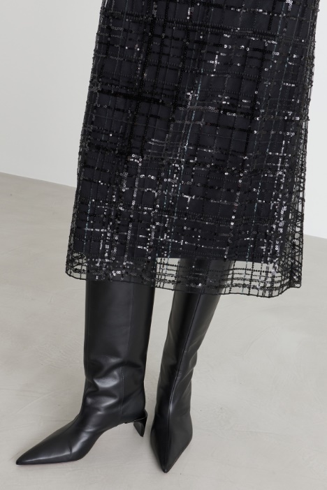Gonna in tulle ricamato
