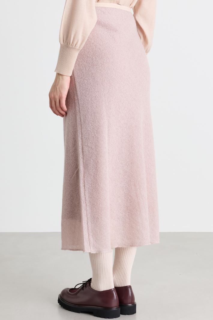 Gonna midi in garza soft - ROSA - Intrend - 4