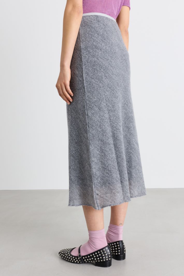 Gonna midi in garza soft - GRIGIO - Intrend - 4