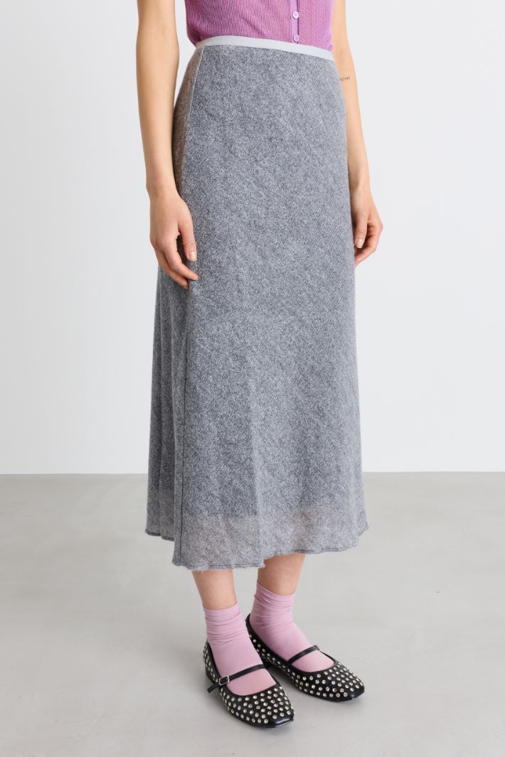 Gonna midi in garza soft - GRIGIO - Intrend - 2