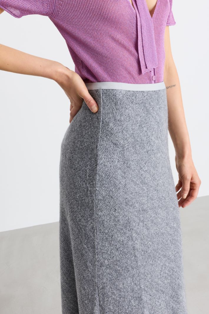 Gonna midi in garza soft - GRIGIO - Intrend - 3