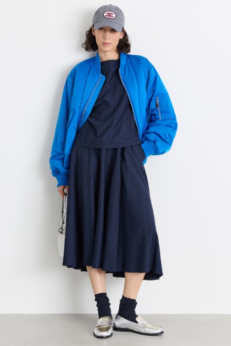 Pinstripe A-line skirt - Intrend