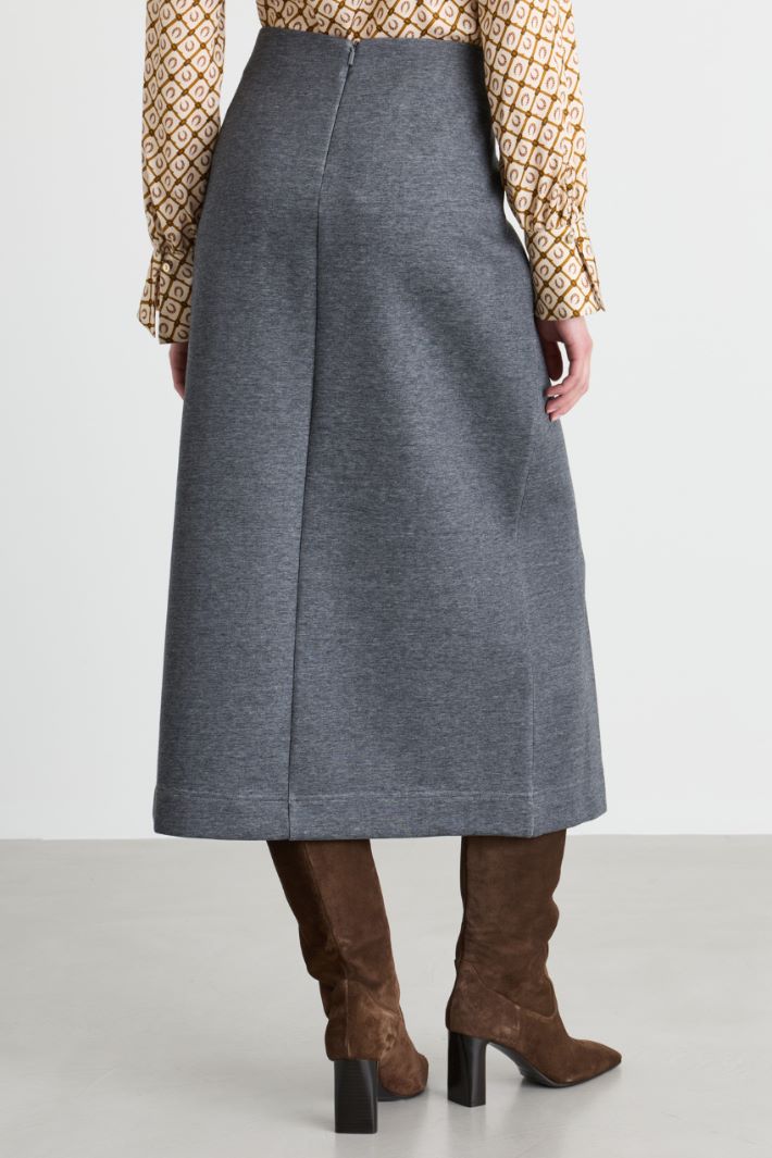 Double jersey skirt - GREY - Intrend - 4