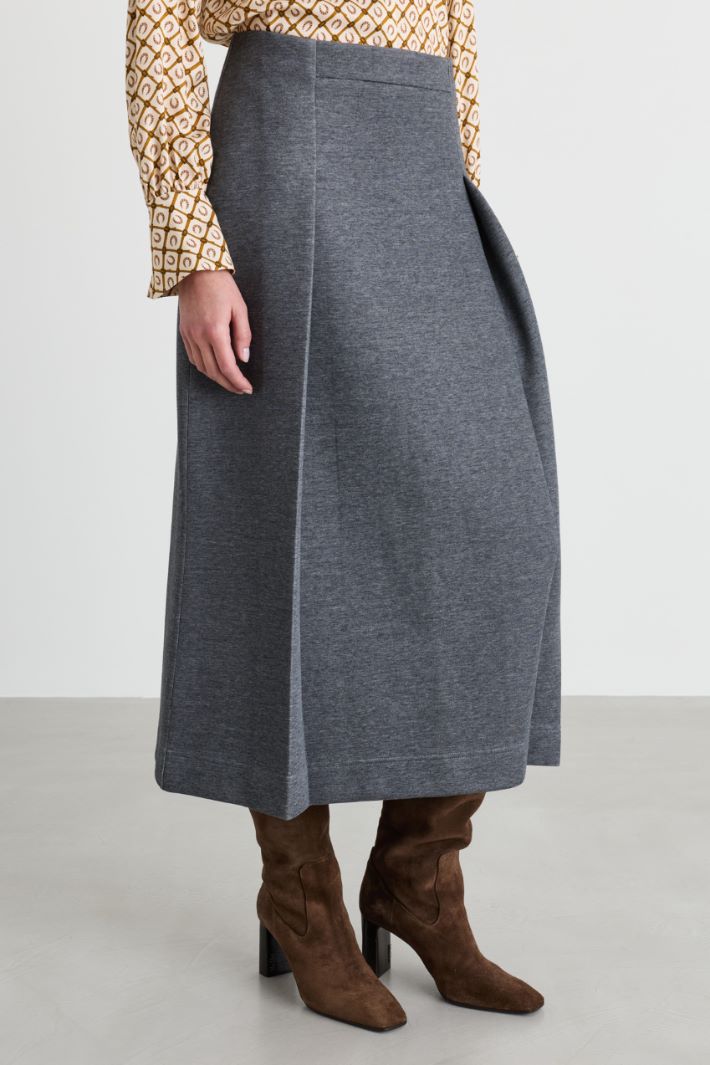 Double jersey skirt - GREY - Intrend - 2