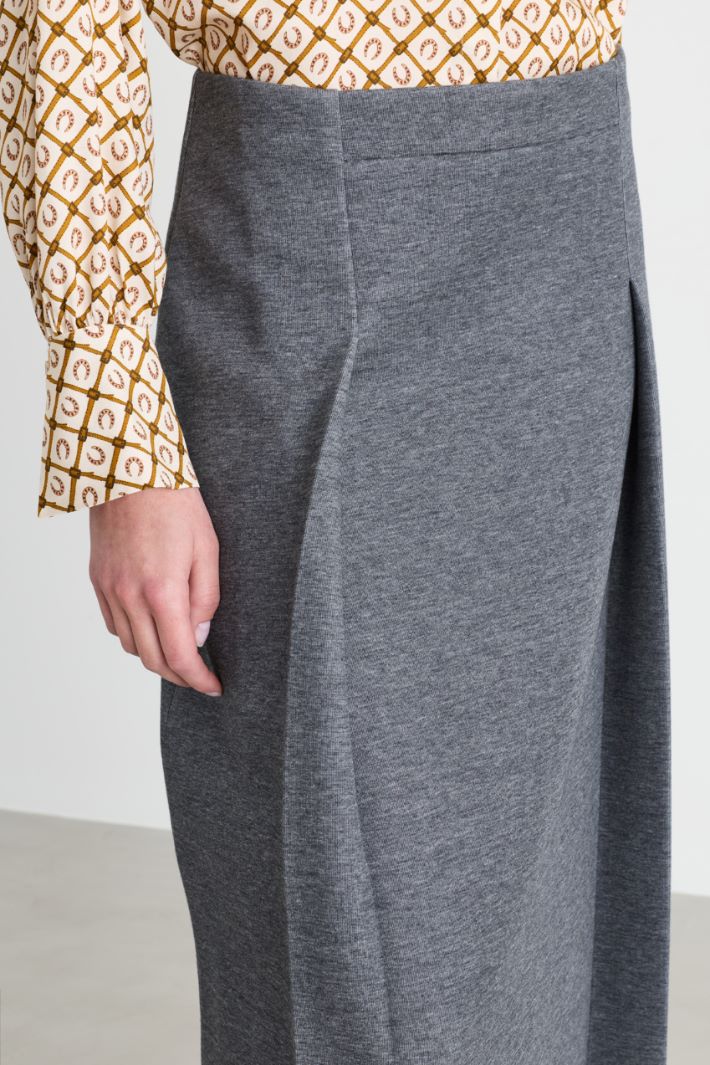 Double jersey skirt - GREY - Intrend - 3