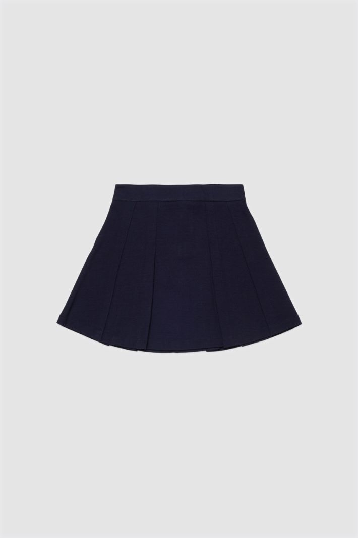 Pleated mini skirt - BLUE - Intrend - 2