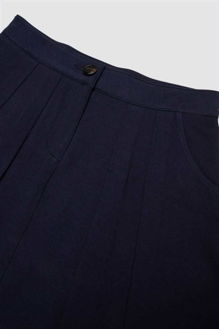 Pleated mini skirt - BLUE - Intrend - 3
