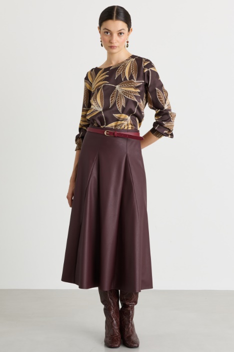 Coated jersey skirt - Intrend