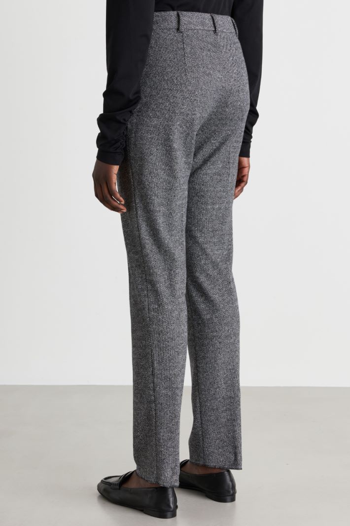 Jersey cigarette trousers - GREY - Intrend - 4