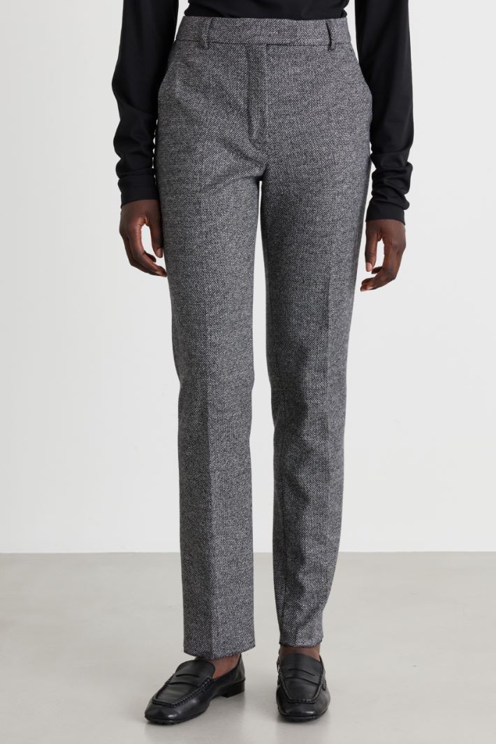 Jersey cigarette trousers - GREY - Intrend - 2