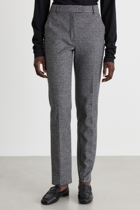 Pantalone a sigaretta in jersey