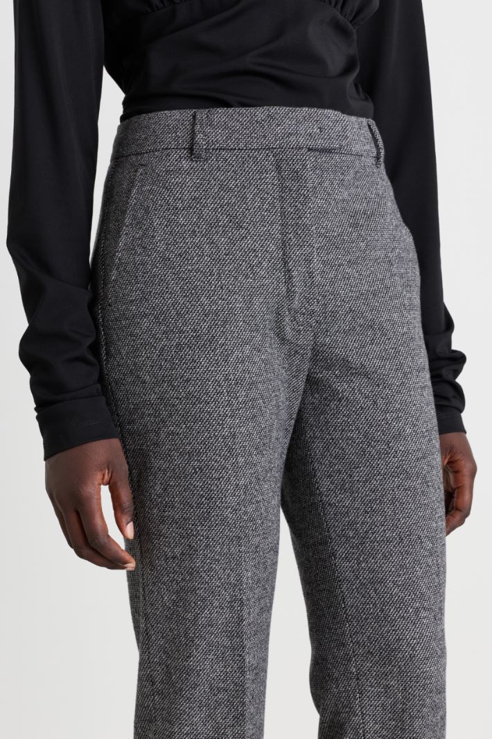 Jersey cigarette trousers - GREY - Intrend - 3